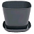 Кашпо квадратное 5л. без поддона (серый)