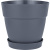 Горшок для цветов Villa de Fiori D380мм с поддоном 26л вулк.серый (то)