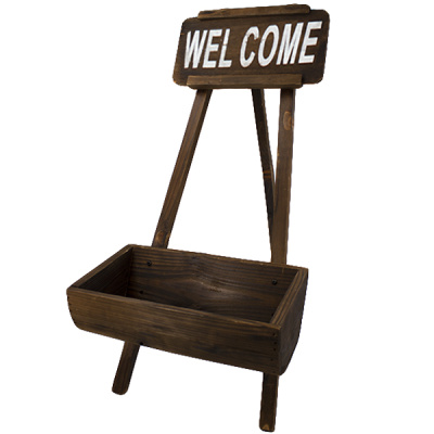 Кашпо деревянное в комплекте со стойкой WELCOME h-75см