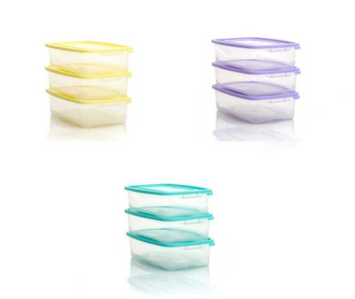 Комплект контейнеров для СВЧ (3шт) КАСКАД 0,7л прямоуг.