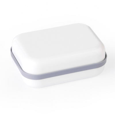 Мыльница дорожная "Компакт" (Бело-серый)