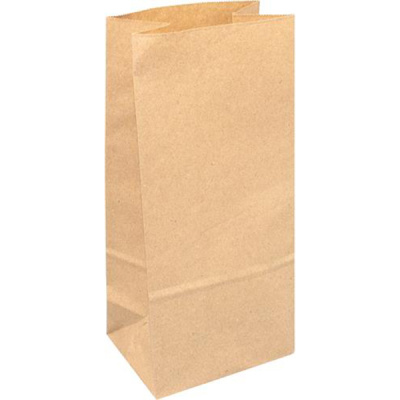 Пакет бумажный "на вынос"  80х50х230 мм 70г/м2 Крафт (50 шт)