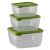 Комплект контейнеров для СВЧ (3шт) 0,46+0,95+1,5л квадратный (то)