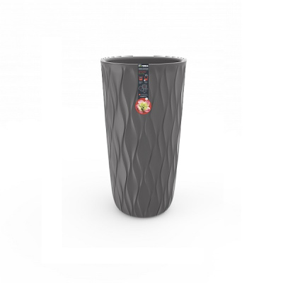 Горшок для цветов с дренажной вставкой Desert 21л (d266, h513мм)(серый) (то)