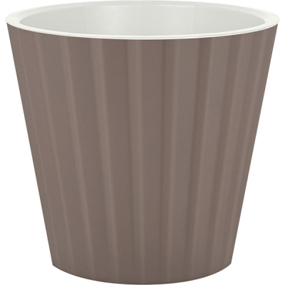 Горшок для цветов Sand D280мм, 10,5л c дренажной вставкой французский платан (то)