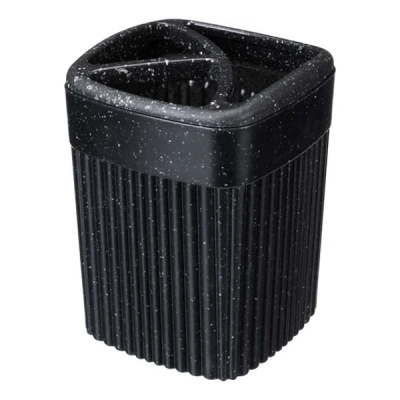 Стакан для зубных щеток "VELVET" 90х90х119мм, 0,65л (Черный гранит) (то)