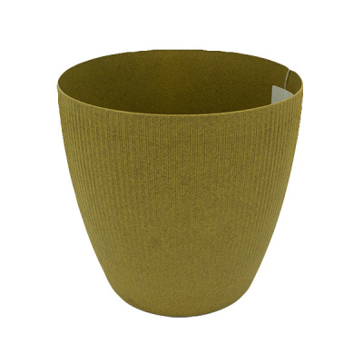 Горшок "ЭКО Магнолия" D20,5 со встав. 5,3л горчичный (желтый) (дерево+пластик) (то)