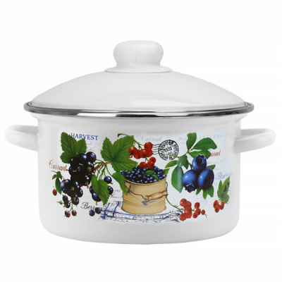 Кастрюля эмал цил Organic 4,0л мет/об