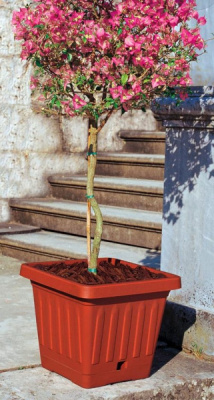 Кашпо ТЕРРА с поддоном квадрат. 50х50х43см (терракот) ~57 литров