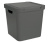 Ящик универсальный с крышкой "LUXE" 286х286х286мм 18л (серый) (то)