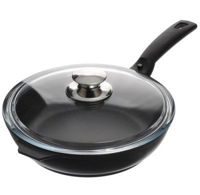 Сковорода 260/60мм со съемной ручкой,стеклянной крышкой АП