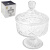 Сахарница стеклянная Ø-12см h-17см, с крышкой