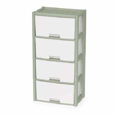 Комод "Колорит" 4 секции (зеленый) (то)