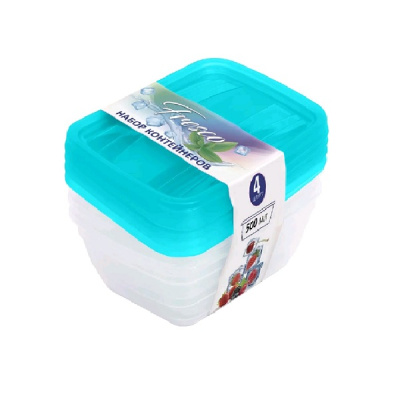 Набор контейнеров Fresco 4 шт. 500мл (Бриз) (то)