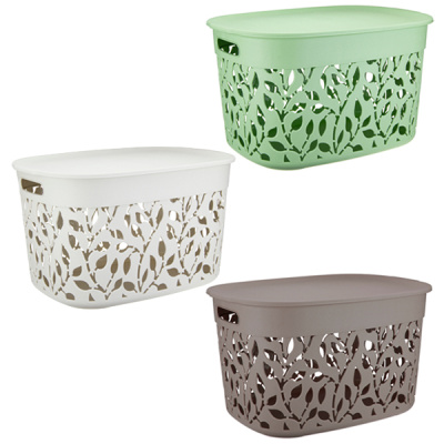 Коробка ФЛОРА 25л с крышкой (то)