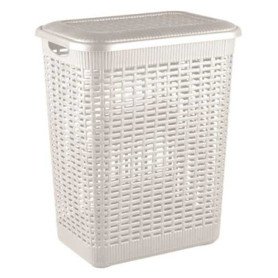 Корзина для белья 30л, 370Х260Х465 мм (белый)(то)