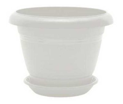 Горшок "Фестона", D25, с поддоном 4,6л белый (то)
