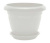Горшок "Фестона", D25, с поддоном 4,6л белый (то) Горшок "Фестона", D25, с поддоном 4,6л белый (то)