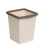 Ведро для мусора с фиксатором 8,5л квадратное (слон.кость/шоколад) (то)