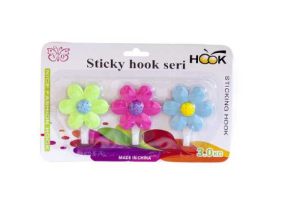 Набор крючков 3 шт ЦВЕТОК