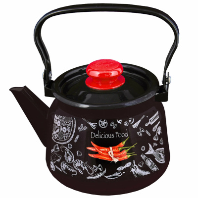 Чайник эмал 2,3л без свистка Chilli TM Appetite