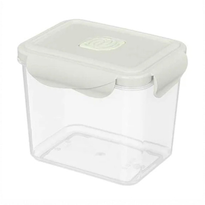 Контейнер для холодильника и СВЧ "ECO STYLE" с клапаном 0,9л св.серый (то)