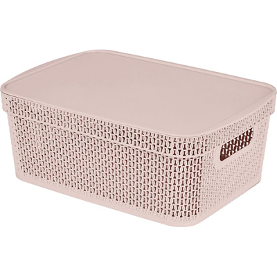 Корзина прямоугольная Ajur 11л бежевый топаз (то)
