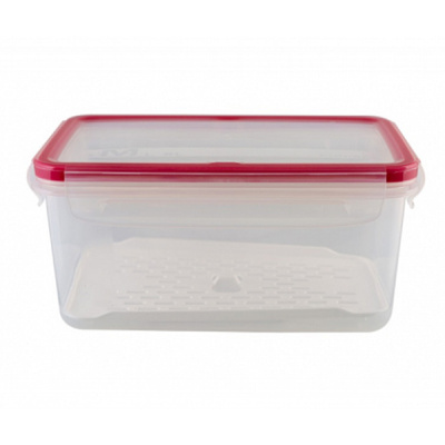 Контейнер для СВЧ 1,5л "ЭКСТРА ЛОК" M с сеткой (красный) (то)