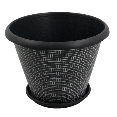 Горшок цветочный пластиковый МОЗАИКА Ø-30см h-23см, с поддоном