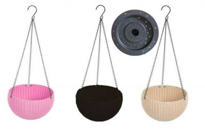 Кашпо для цветов подвесное КОРЗИНКА 30*18см 6.5л