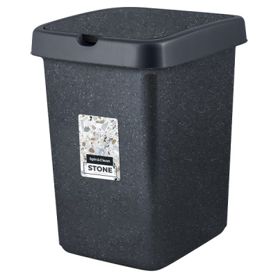 Контейнер для мусора 25л Stone темный камень (то)