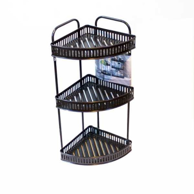 Полка металлическая 3-х ярусная угловая 35*25*60см