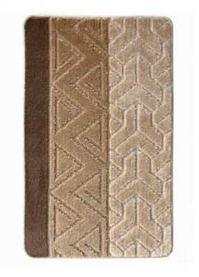 Коврик для ванной L'CADESI Marathon, 60х100, Треугольник, коричневый
