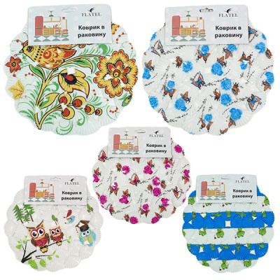 Коврик в раковину декорированный РАКУШКИ 29см