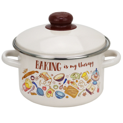 Кастрюля эмал цил Выпечка 3,0л мет/об