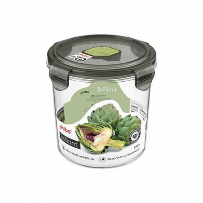 Контейнер для продуктов герметичный с клапаном "BRILLIANT" круглый 1,15л (то)