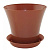 Горшок Сити 0,7л с поддоном Терракот