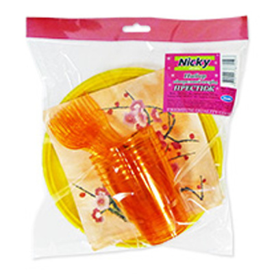 Набор одноразовой посуды 6 персон ПРЕСТИЖ Nicky Home