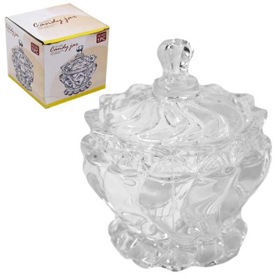 Сахарница стеклянная 10*10*12см