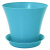 Горшок Сити 0,7л с поддоном Бирюзовый