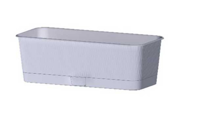 Ящик балконный "Прованс", 6л, с поддоном белый (то)
