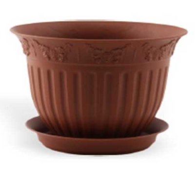 Горшок "Виноград", D22, с поддоном 2,25л терракотовый