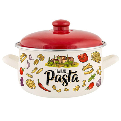 Кастрюля эмал конич Pasta ITALIAN 5,5л ТМ Appetite