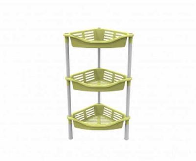 Этажерка угловая с корзинками Krita  3-х секц (лето) (то)