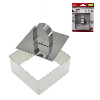 Форма для выпечки 10*10см, с прессом (нерж сталь)