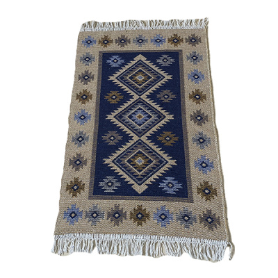 Коврик  Kilim Usak UK02 6120202 50% хлопок. 50% смешанные нити 60х120 синий,Турция