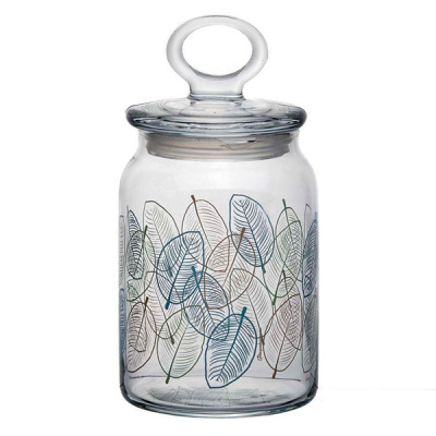 Банка с крышкой ЛИВС 860 мл 3 цв. (рис.41548)