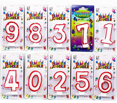 Свеча в торт ЦИФРА эконом