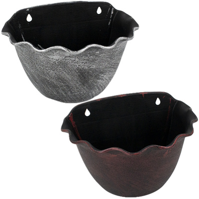 Кашпо пластиковое с прямой задней стенкой 27*18*18см