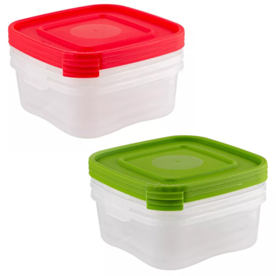 Комплект контейнеров для СВЧ (3шт) КАСКАД 1,4л квадратный